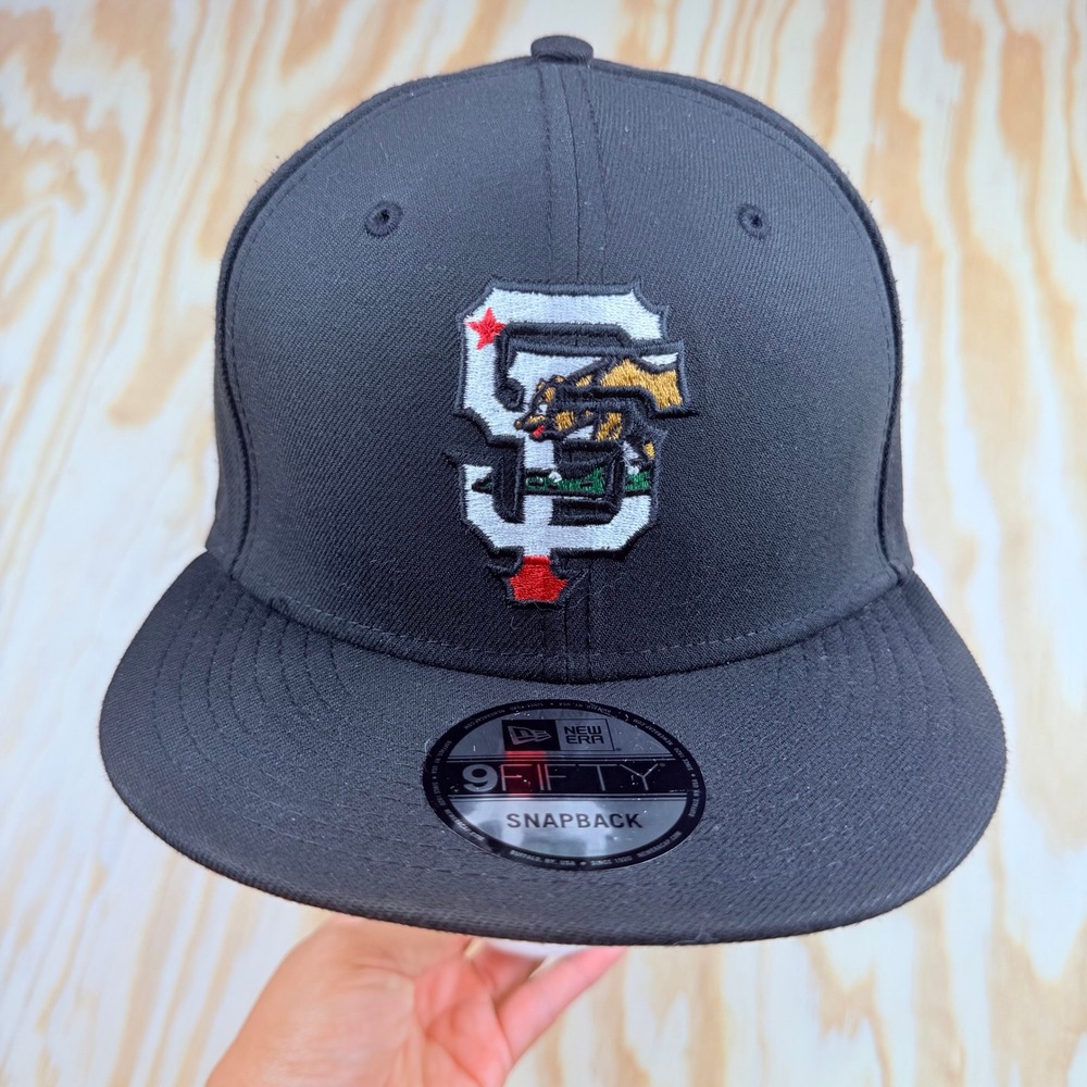 New Era 9FIFTY San Francisco Giants California Republic Bear Snapback Hat Black